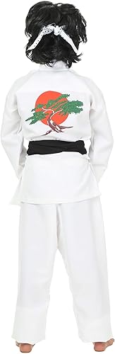 Miniatura 3 de Child Daniel San Costume Officially Licensed Outfit for Halloween, Cosplay - Shirt, Pants, Belt, Headband
