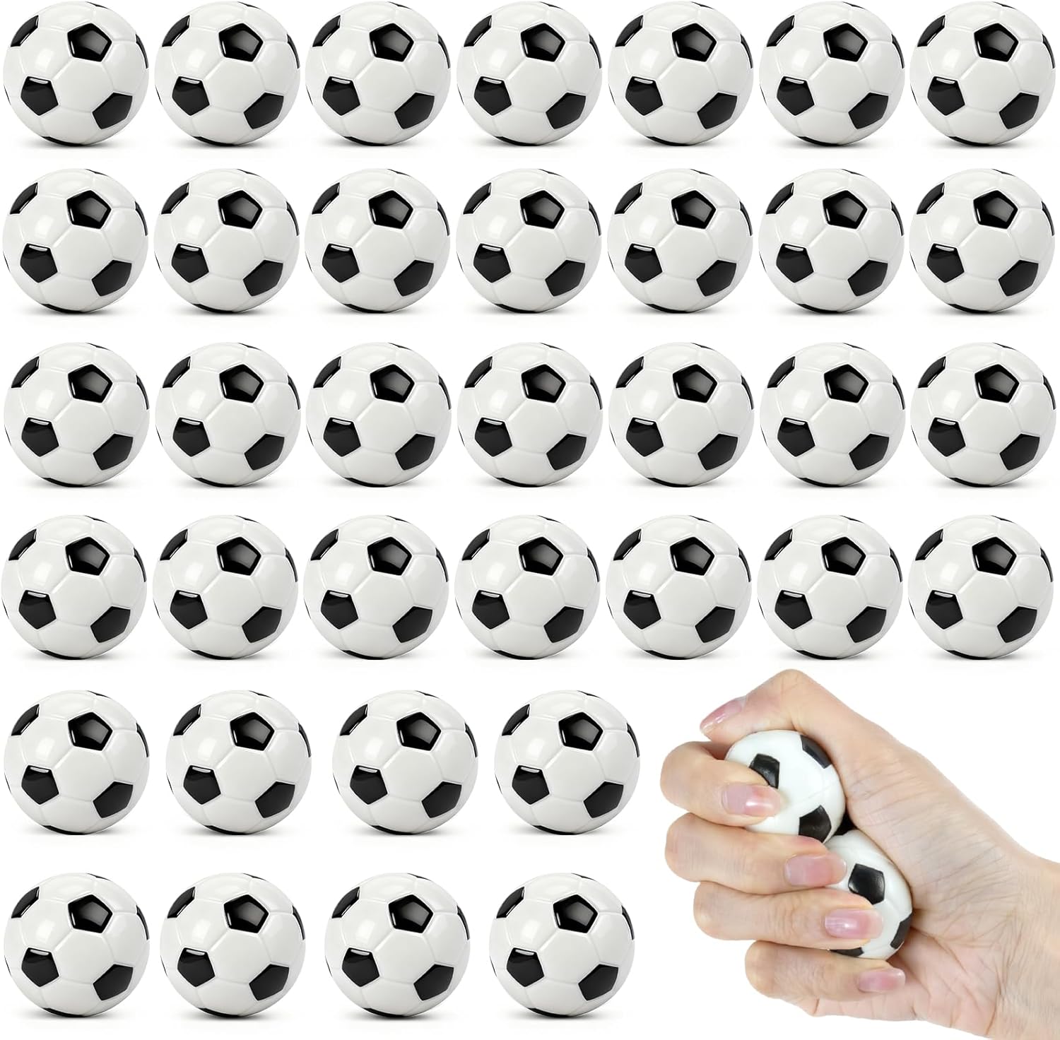 36 Pcs Mini Foam Sports Balls for Kids Adults Party Favors,Small Stress Balls Basketball Football Soccer Balls Bulk Toys Goodie Bag Stuffers Classroom Prizes Party Decorations