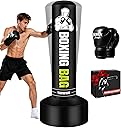 Heavy Freestanding Punching Bag for Adults, 70'' Standing Punching Bag Heavy Bag with Boxing Gloves, Women Men Boxing Training Equipment Kickboxing Bags for Beginners Training MMA Fitness Home Gym