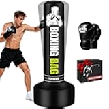 Heavy Freestanding Punching Bag for Adults, 70'' Standing Punching Bag Heavy Bag with Boxing Gloves, Women Men Boxing Training Equipment Kickboxing Bags for Beginners Training MMA Fitness Home Gym