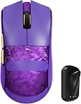 ATTACK SHARK X11Ultra 8K Carbon Fiber Wireless Gaming Mouse-Red+Tape | 42000 DPI-PAW3950 MAX Sensor-63g Lightweight,Nordic 54L15 MCU Chip,Wired/BT/2.4Ghz,100 Million Clicks,Programmable for PC Mac