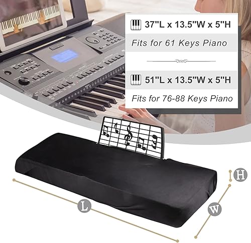 Miniatura 2 de Explore Land - Cubierta de pianoteclado para 6188 teclas, con opción de abertura para soporte