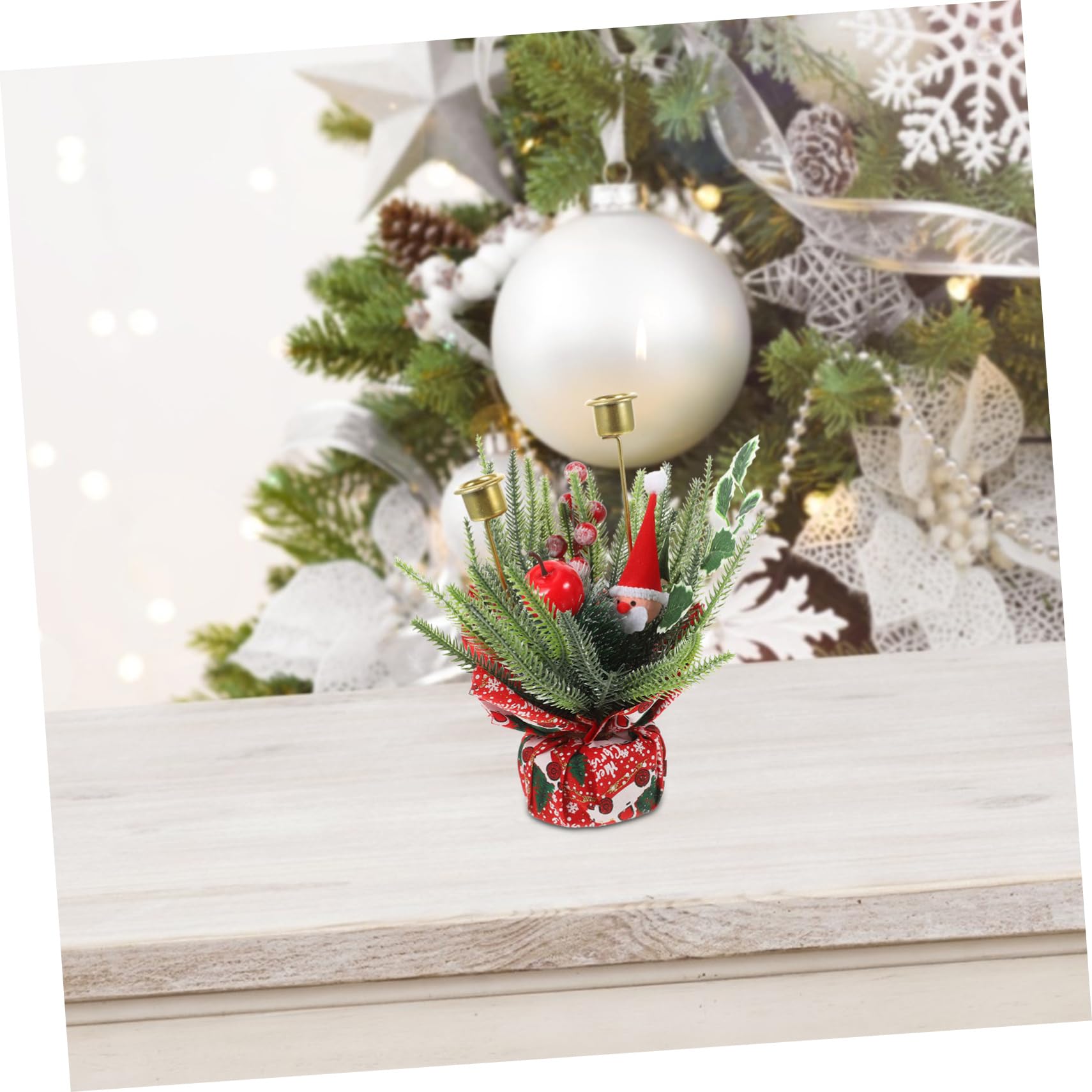 Anneome Portavelas De Navidad Decoración De Frutas Artificiales Centro De Mesa Festivo para Comedor y Oficina