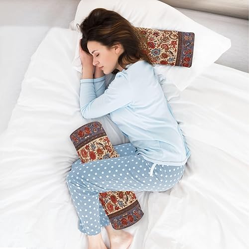 Miniatura 5 de Alfombra persa con textura tribal para exteriores, almohada de cuello redondo, almohada redonda para almohadas cilíndricas lumbares