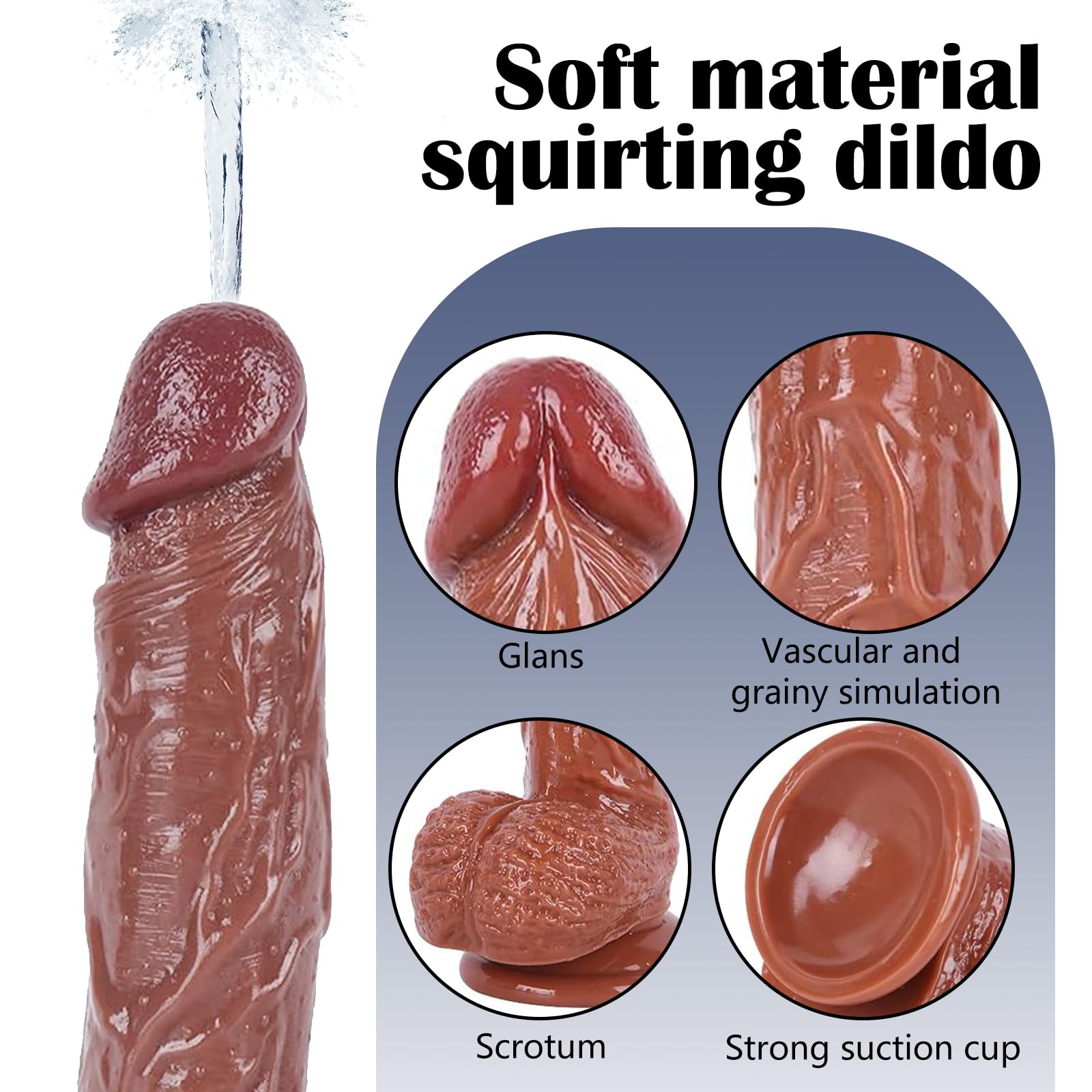 Amazon.com: Squirting Dildo Squirt Ejaculating Dildo that Cums Squirting Sex  Toy Ejaculating Didlo for Hands-Free Play Ejaculating Toy Squirt Dildos  with Suction Cup for G Spot Anal Play Cumming Dildos for Women :