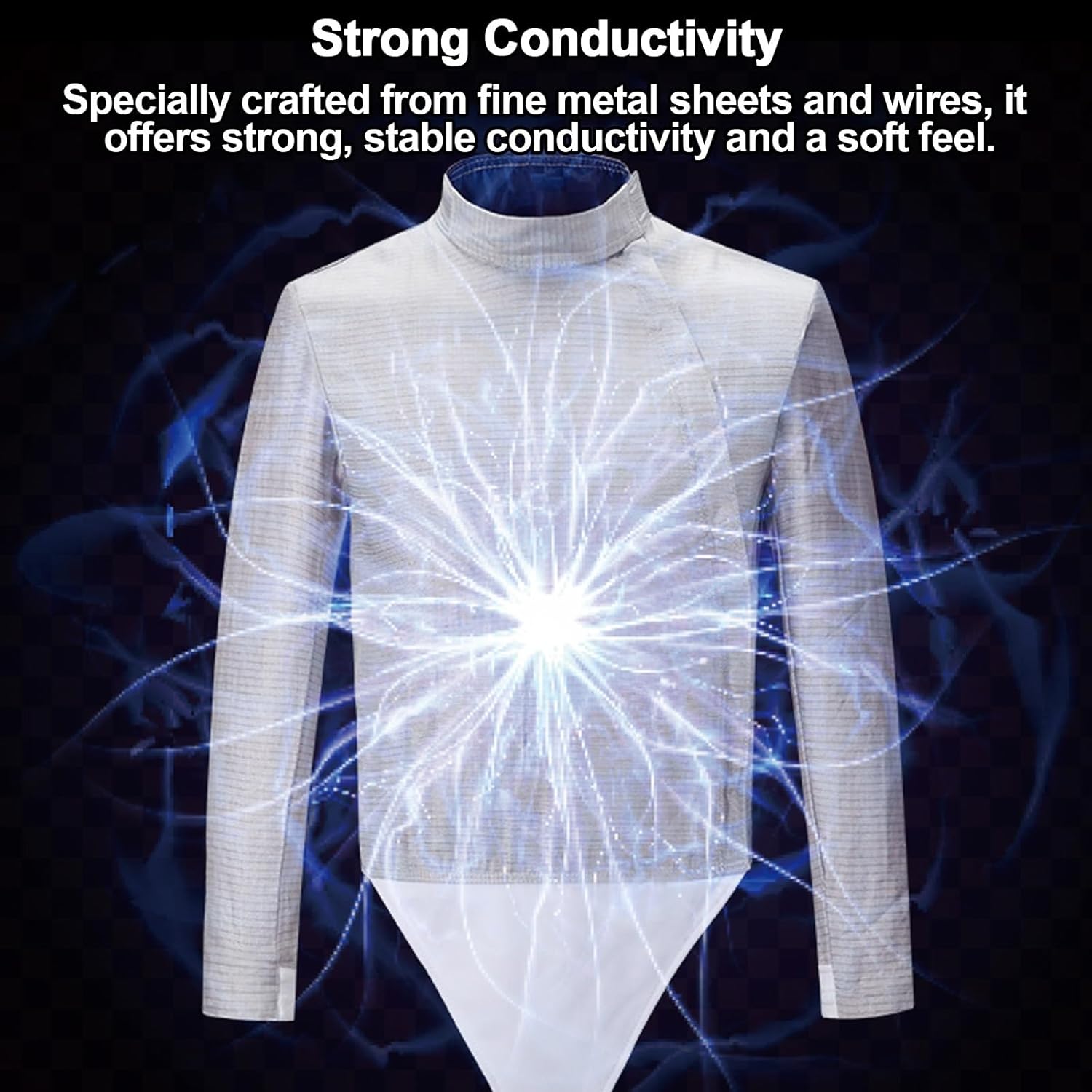 Washable Unisex Fencing Uniform, Unisex Metal Fencing Jacket, for Right Hand Fencers, Easy On and Off, for Foil Epee