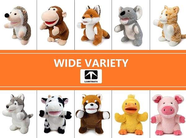 LOMTRATS 2026 Tierhandpuppen für Kinder,Kleinkind enthält Wolf,Tiger,Löwe,AFFE und bewegliche offene Münder,perfekt zum Geschichtenerzählen,im Vorschulalter und als Geburtstagsgeschenk - 5
