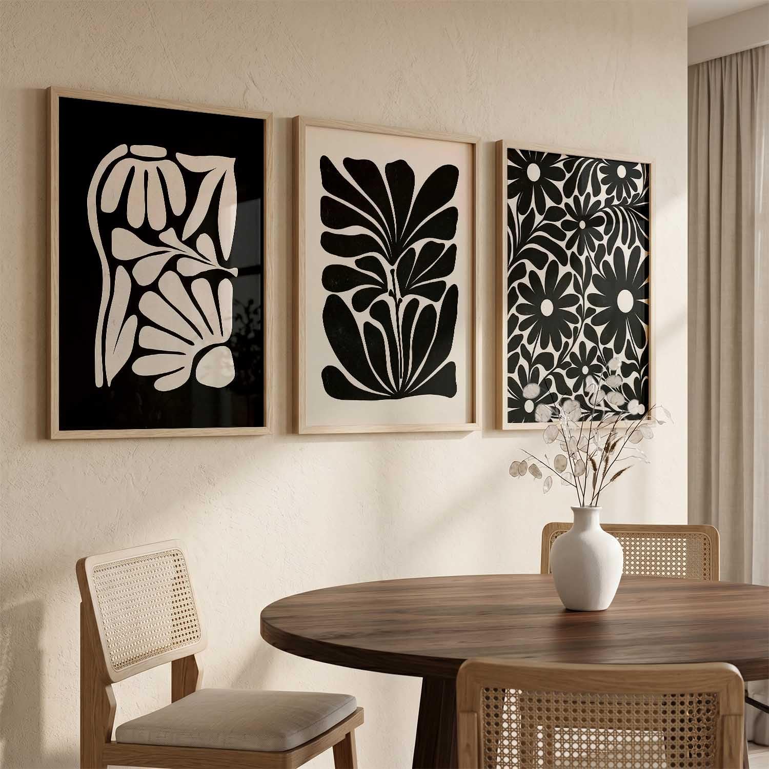 Bohemian Wall Art Set - 3 Framed Prints -22