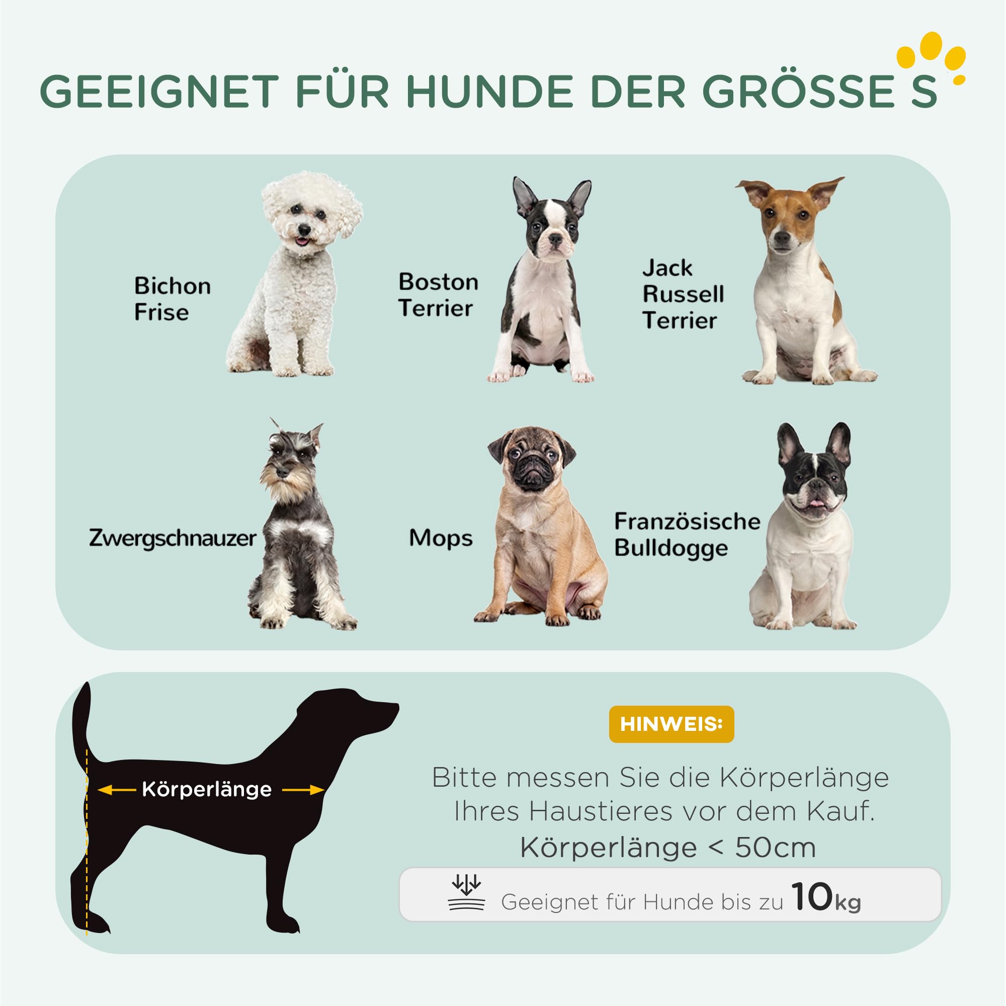 PawHut Hundekäfig klappbar Hundebox mit 2 Türen, Transportkäfig mit ausziehbare Bodenschale Kissen Hundetransportbox Drahtkäfig für kleine Hunde 75 x 48,5 x 53 cm Schwarz