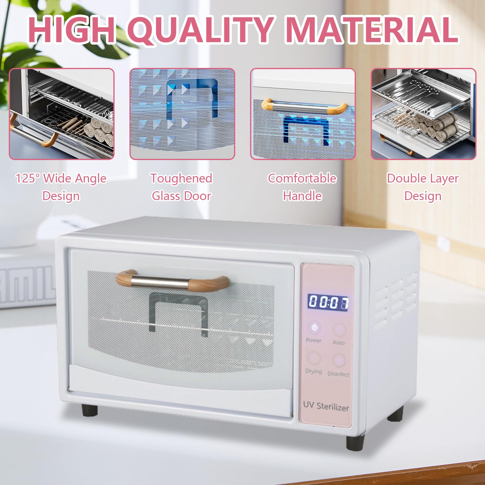 Sterylizator UV o wysokiej temperaturze, 10 l, profesjonalne narzędzia do paznokci, sterylizator UV, sterylizator gorącego powietrza UV do salonu, pedicure, stomatologii, manicure