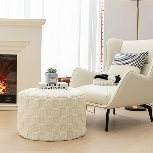 Miniatura 9 de Reposapiés Otomano Relleno Redondo Bohemio Puf de Suelo Asiento Sillón Otomano Reposapiés Taburete de Suelo Cojín de Suelo Saco de Frijoles Puf