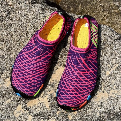 N/A Swimming Shoes Couple Beach Shoes Snorkeling Diving Outdoor Wading Upstream Water Shoes (Color : Purple, Size : 45) #TOP2