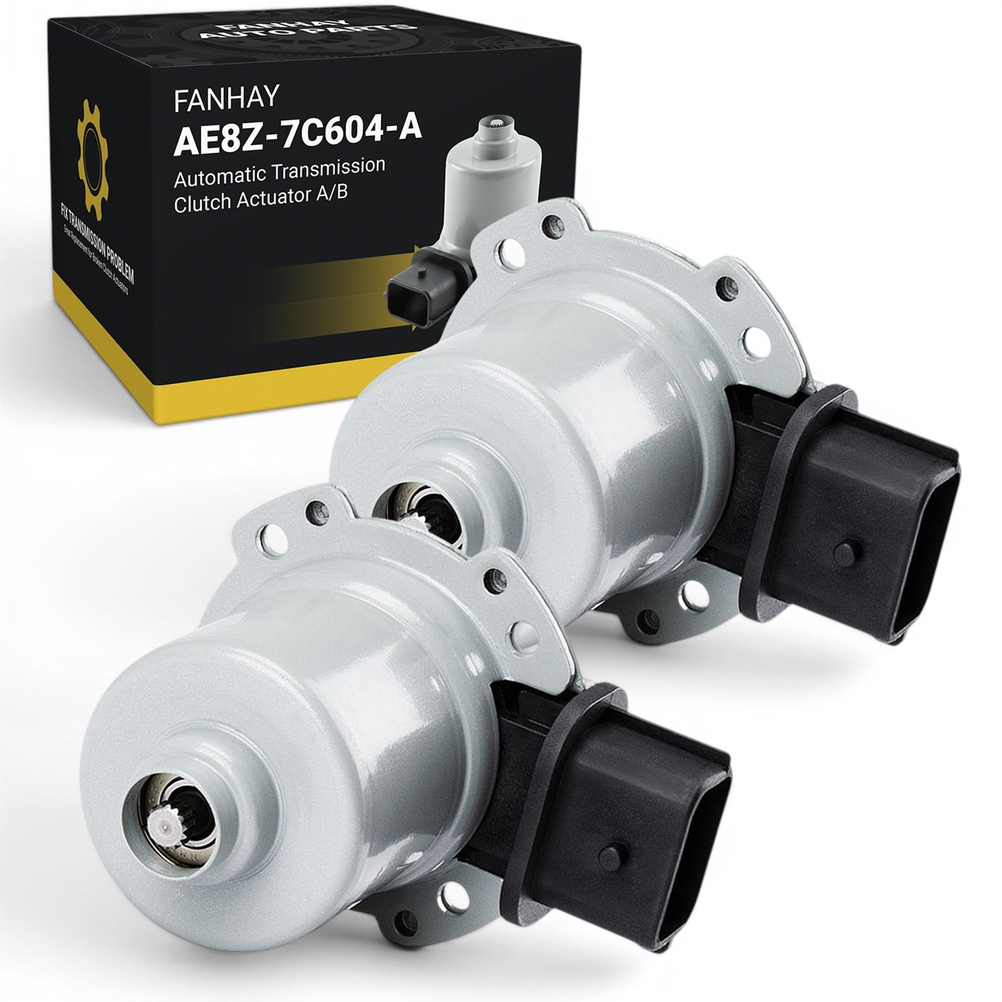 Photo 1 of FANHAY 2PCS AE8Z-7C604-A Automatic Transmission Clutch Actuator A/B for 2012-2018 Ford Focus SE SEL & 2011-2019 Ford Fiesta,Shift Interlock Solenoid AE8Z-7C604 AE8Z7C604A