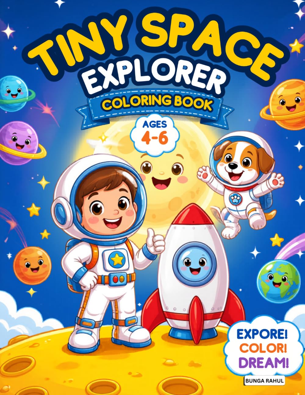 Tiny Space Explorer: Bold & Easy Space Coloring & Activity Book for Kids Ages 4–8