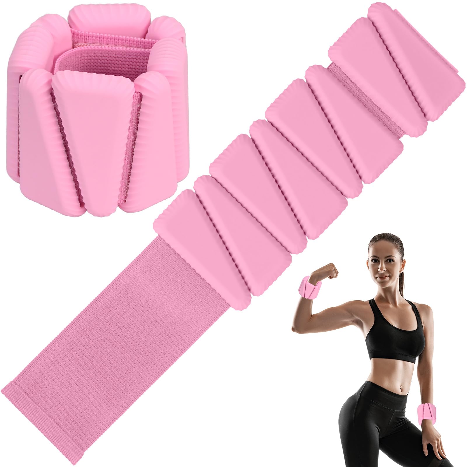 Poids De Poignet Réglables Omtofo 2x1 Kg – En Silicone Doux, Pour Yoga, Danse Et Cardio