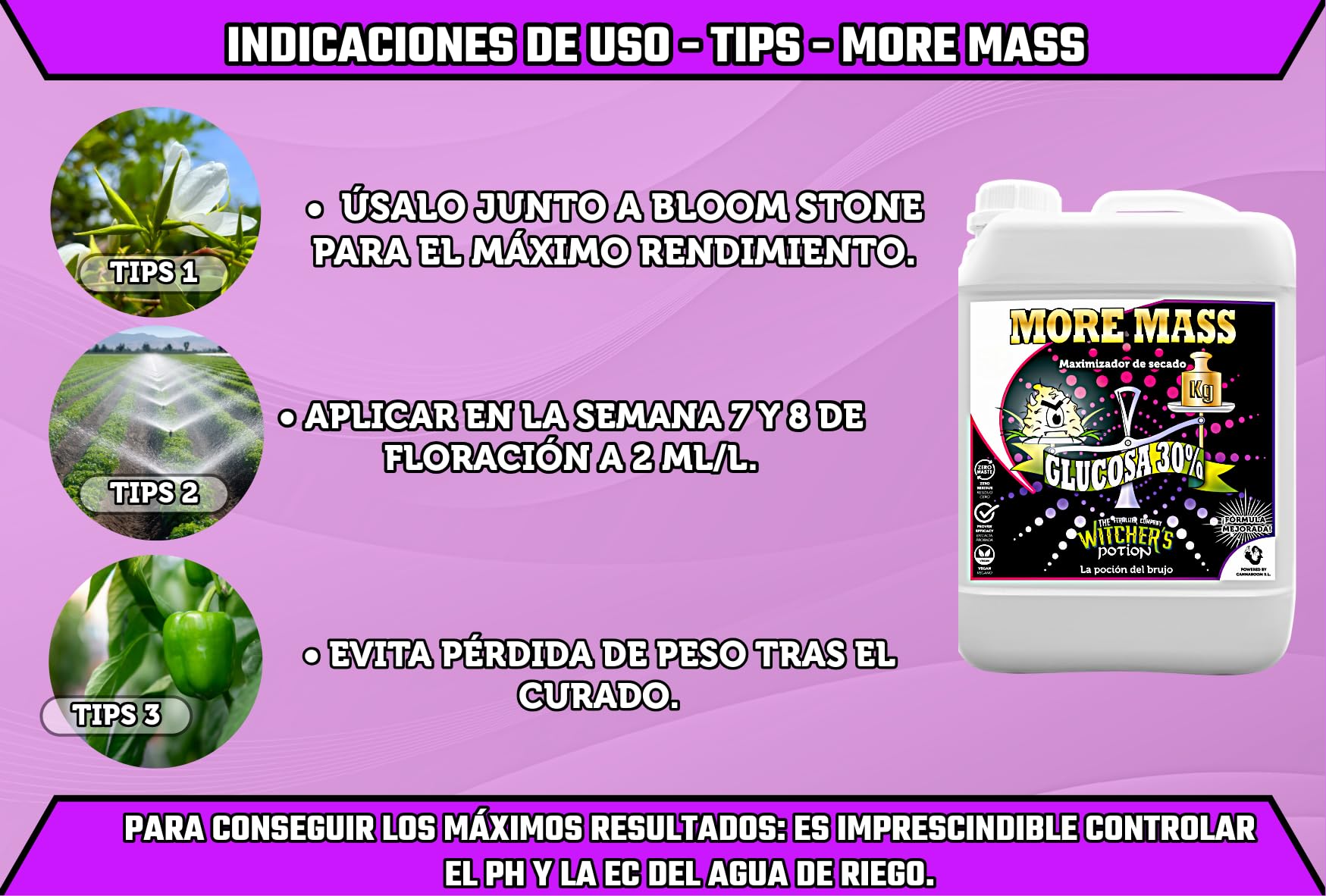 MORE MASS - Witcher's Potion "Cannaboom" - Maximizador de gramos órgano-mineral (500ml)