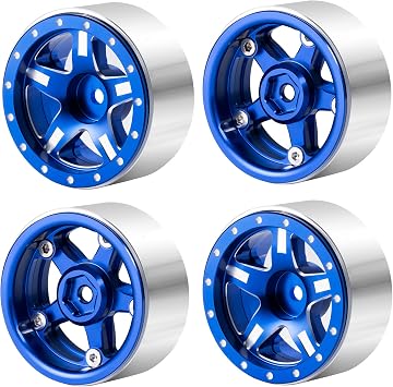 1.3 inch Aluminium Beadlock Wheel Rims for 1/24 SCX24 1/18 TRX4M