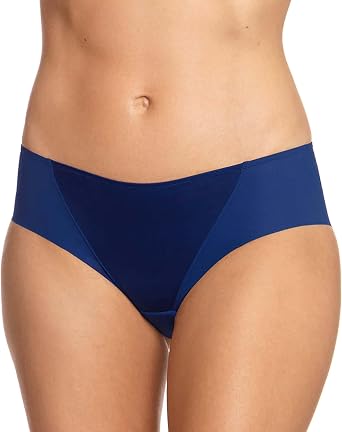 Dominique Womens Bianca Laser-Cut Brief Style 420 Seamless Satin No-Show, Stretchy Comfort, Flattering Fit