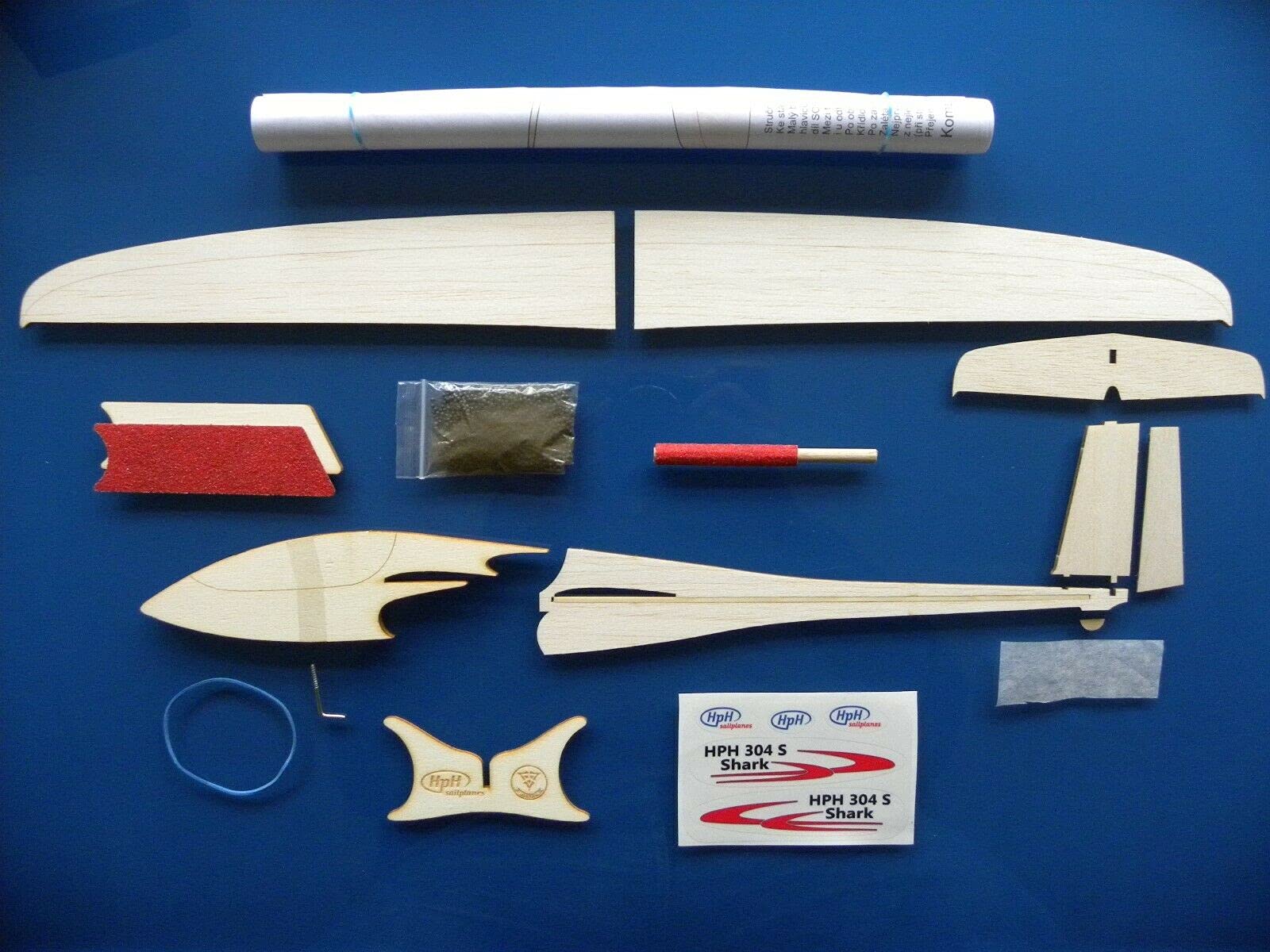 CraftyProducts Twin Shark Model Sailplane Plywood and balsa Chuck Glider, Variety of colors, Medium - Image 2