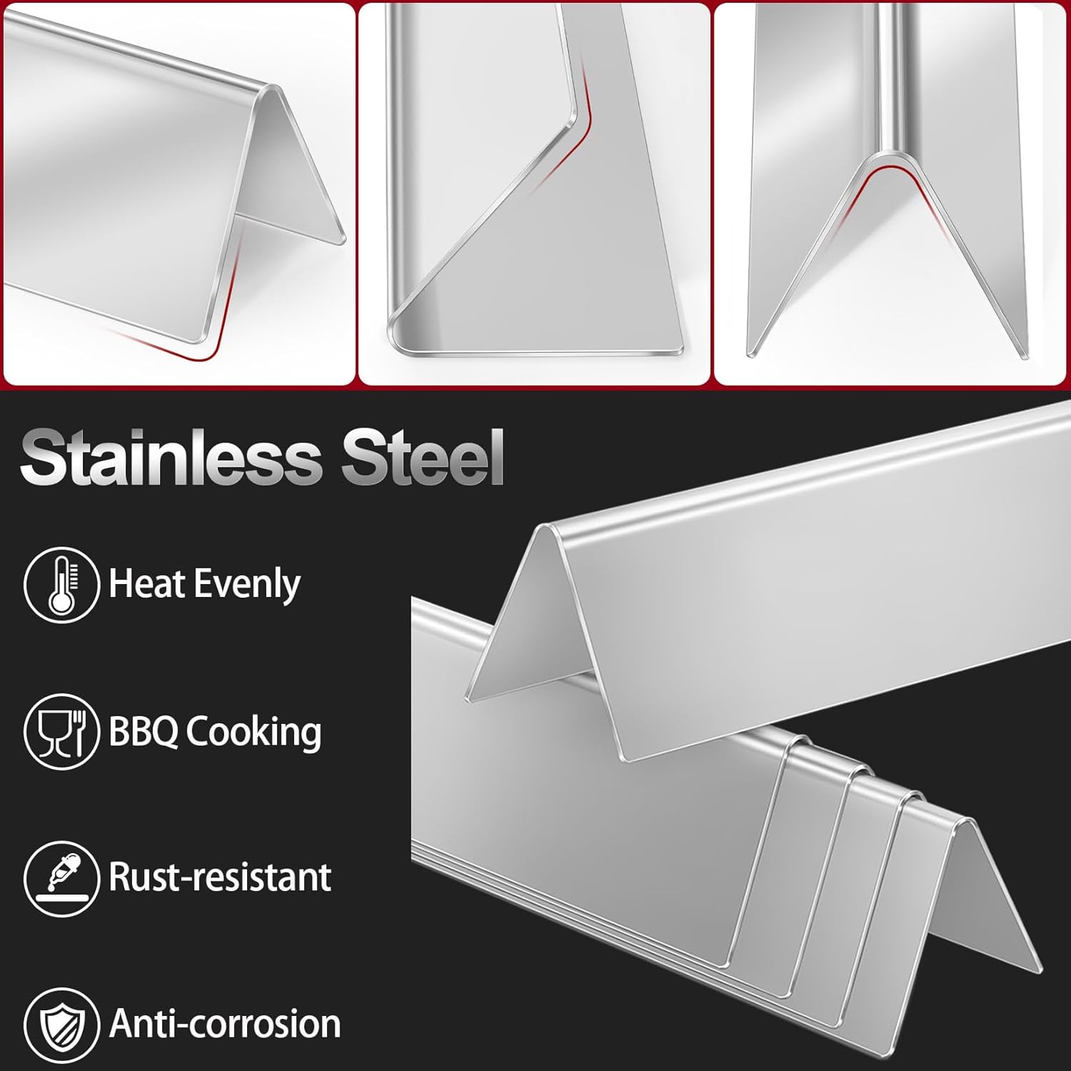 GasSaf 22.5 inch Flavorizer Bars for Weber 7536, Grill Parts for Spirit 300 E310 E320 S310 S320, Spirit 700, Weber 900, Genesis Silver B C, Genesis Gold B C, Grill Flavor Bars for 7537 65903 (5-Pack)