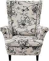 Vista 27 de Fundas para silla de ala, 2 piezas, elásticas, de elastano, con respaldo de ala, fundas para sofá, fundas protectoras de muebles, suaves con parte 9