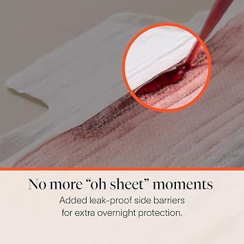 Cora 100% Organic Cotton Topsheet Pads (36 Overnight Pads)