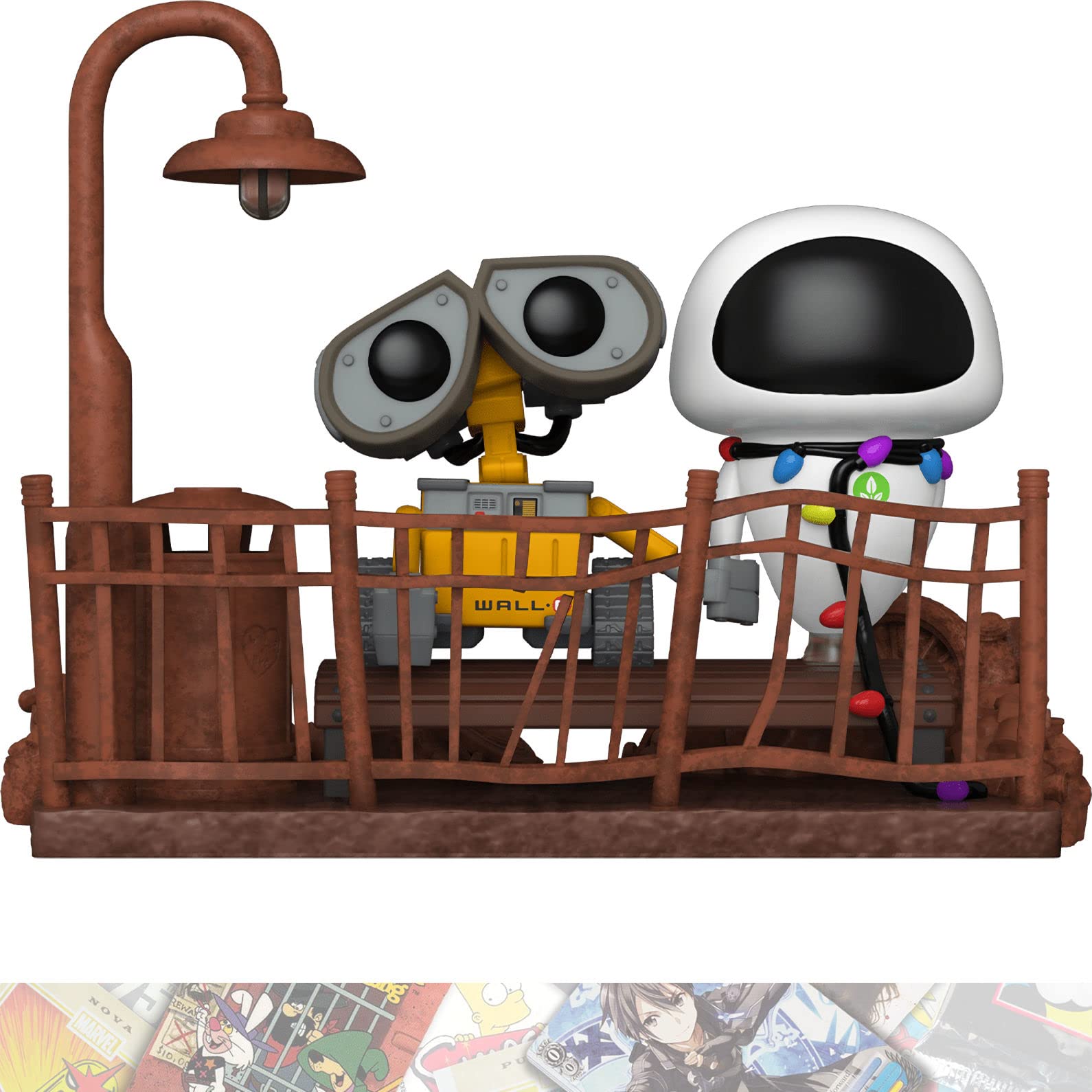 Funko W a l l -E & Eve: P o p ! Movie Moment Vinyl Figurine Bundle with 1 Compatible Theme Trading Card (1119-57653)