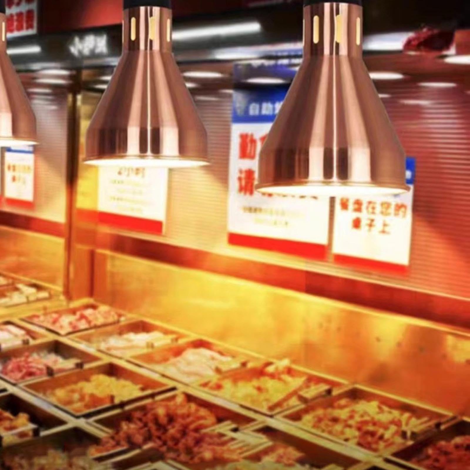 Lampada riscaldante telescopica per alimenti regolabile, lunga, per | buffet, mantiene i piatti caldi e pronti da servire. Lampada riscaldante per