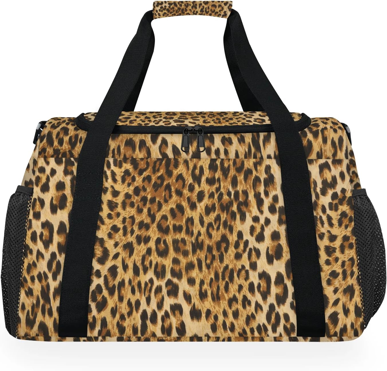 Cheetah Duffel Bag for Women Animal Leopard 39L Waterproof Carry on Weekender Overnight Bags with Shoulder Strap for Business Trips Sport Hospital