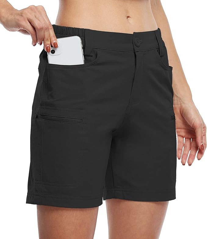 Willit Women's Hiking Cargo Shorts Stretch Golf Active Shorts Outdoor