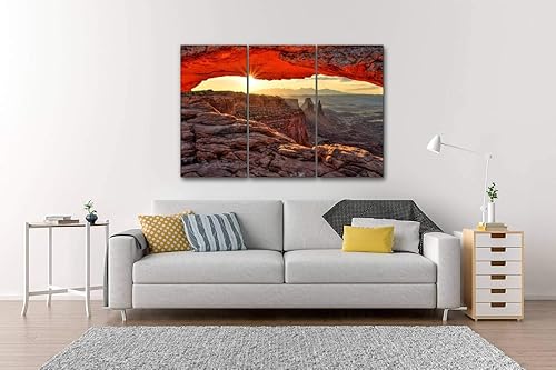 Miniatura 4 de Mesa Arch at Sunrise, Parque Nacional Canyonlands, Utah, impresión en lienzo, arte de pared, fotografía moderna, decoración del hogar, patrón único