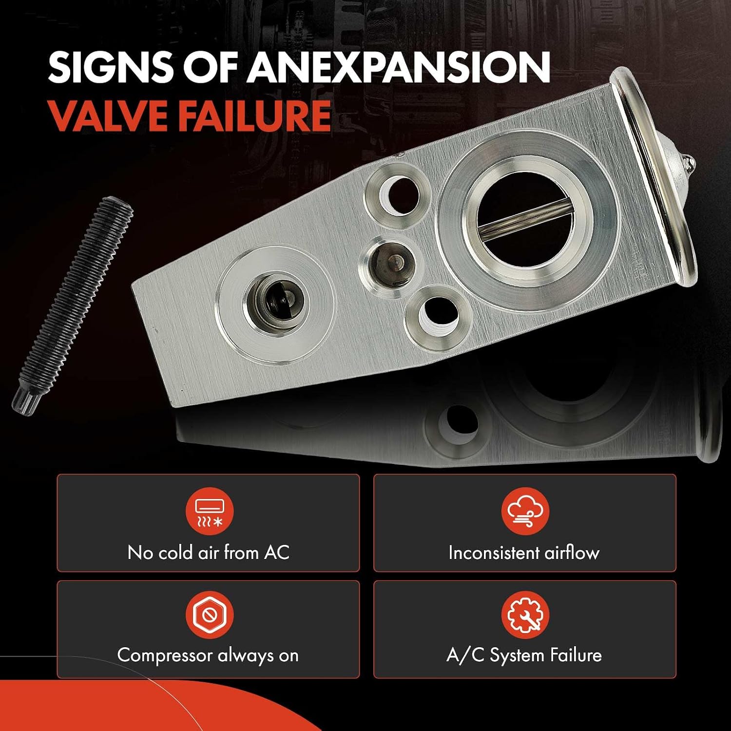 A-Premium AC Expansion Valve Compatible with Chevrolet Cheyenne, Silverado 1500/2500/2500 HD/3500/3500 HD, Tahoe/Suburban 3500 HD & GMC Sierra 2500 HD/Sierra 3500 HD/Yukon/Yukon XL/Sierra/Sierra 1500