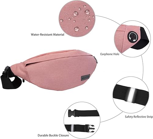 Miniatura 4 de MAXTOP Riñonera cruzada grande para correr y viajar para mujeres y hombres, bolsa de cinturón resistente al agua para fitness, yoga, correr,
