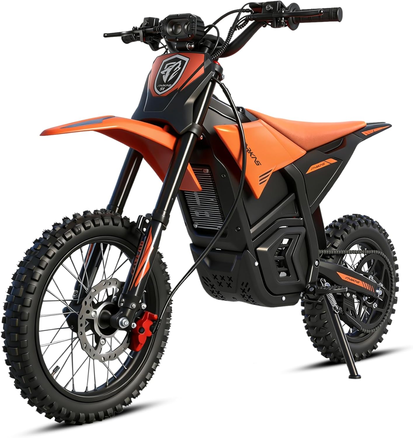 Electric Dirt Bike, 14"/12" Fat Tire 3000W Peak Electric Motorcycle with 48V 23Ah Battery, 35-40 Mile Range, 34MPH, Hydraulic Brakes&Full Suspension Mountain Off-Road E Bike (Orange)