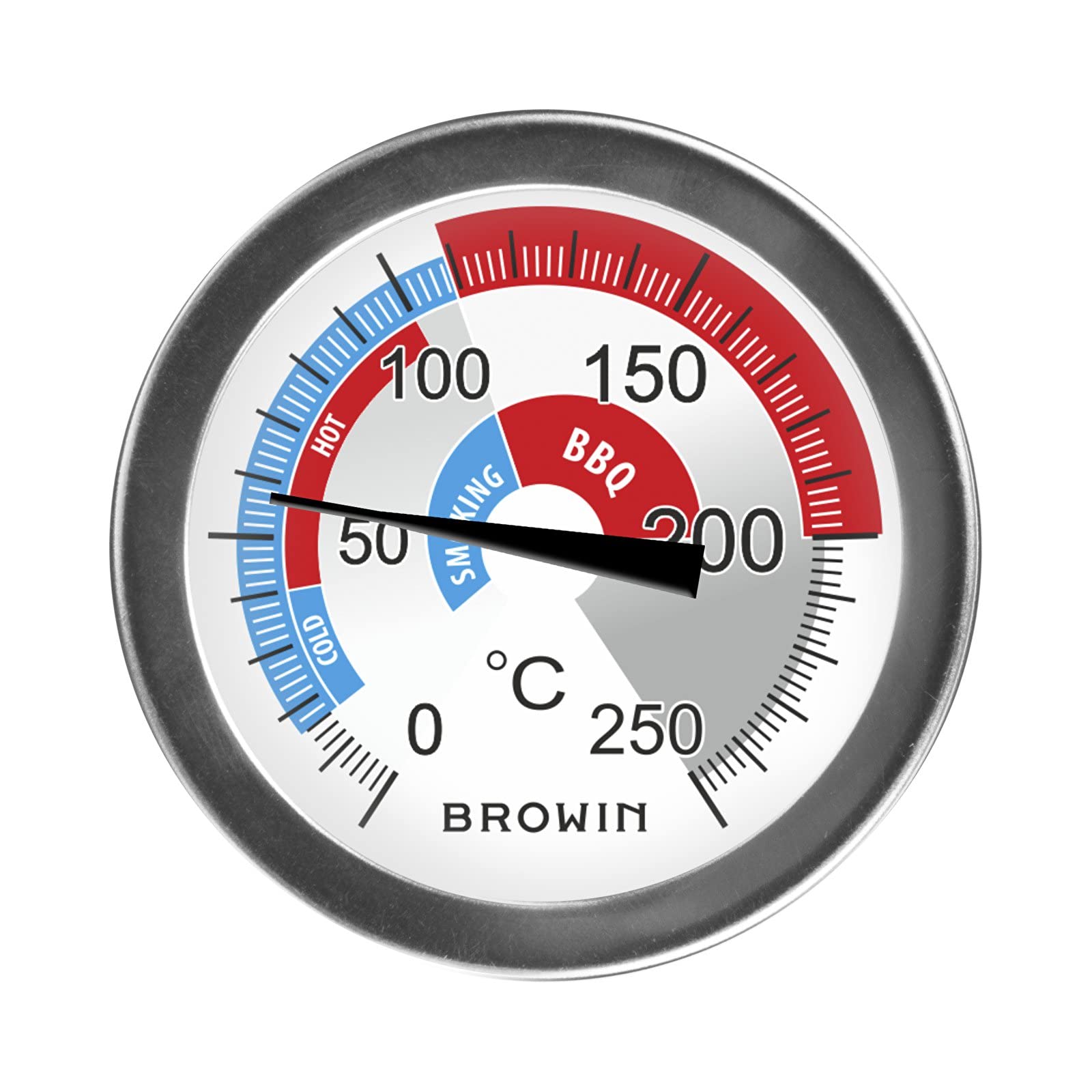 Image secondaire de Thermomètre Analogique en Acier Inoxydable pour Barbecue et Fumoir