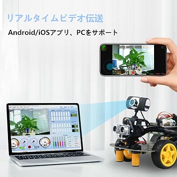 Smart Robot Car Kit for Raspberry Pi 3B+/4B, AI Starter Kit Python Programmable Electronic DIY 4WD Robot Kit for Kids Teens With Raspberry Pi 5B 4GB