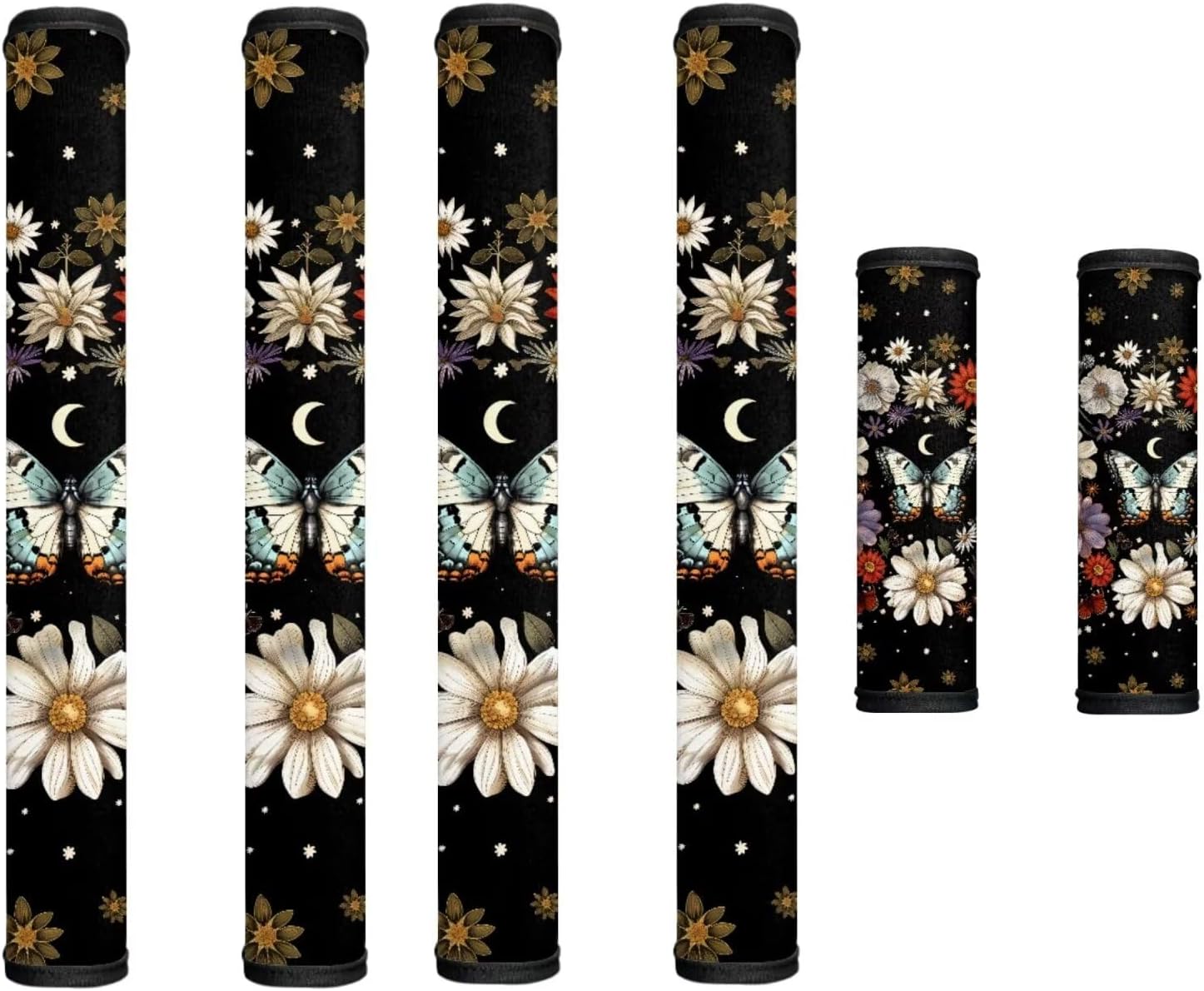 Fridge Door Handle Cover 6 Pack Butterfly Floral Kitchen Appliance Handle Covers Washable Cloth Perfect for Dishwashers Fridge Microwave Oven Kitchen Appliance Decor