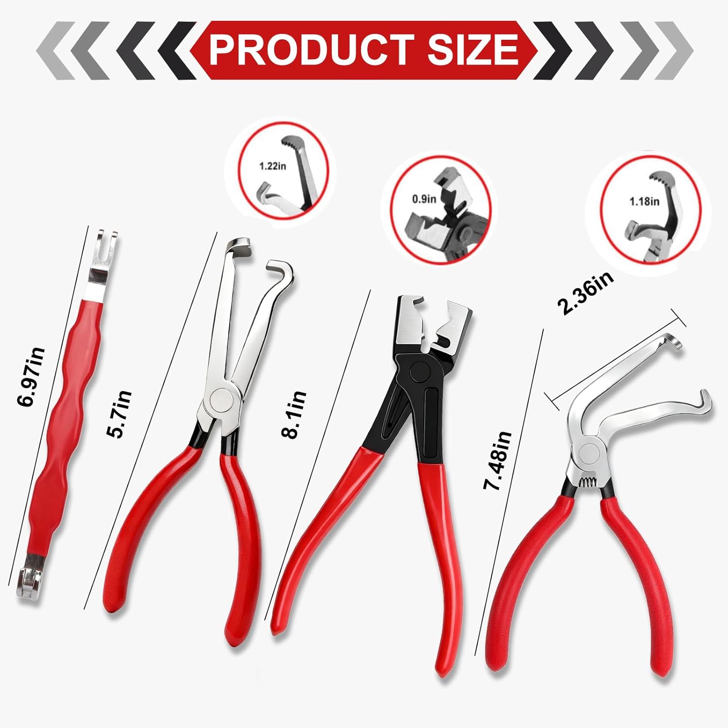 5 Piece Electrical Disconnect Pliers Set (Including Gloves), Upgrade Electrical Connector Pliers, Automotive Connector Separator, Electrical Connector Removal Tool for Safe Harness Separation