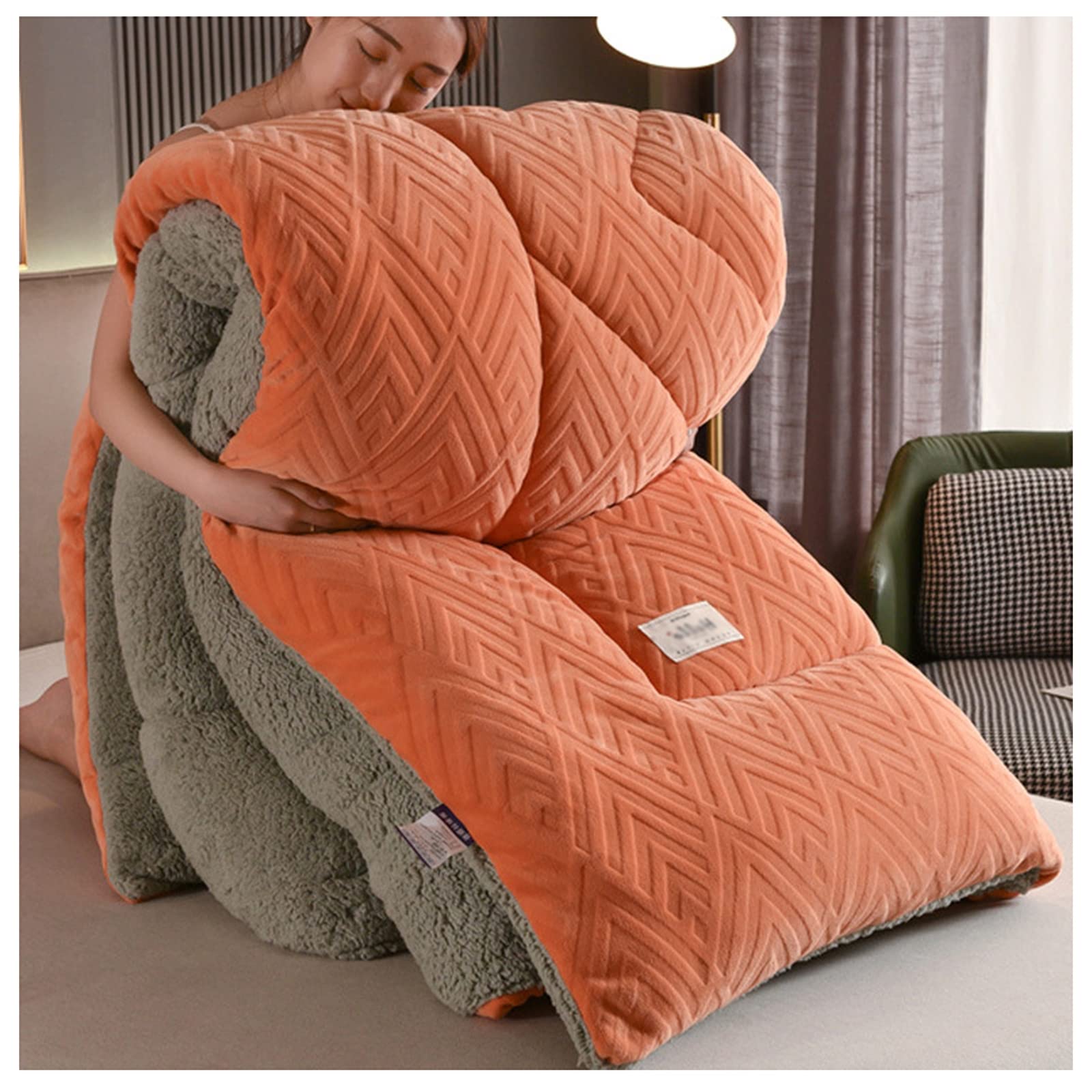 Edredón otoño e invierno ZTGL textil de hogar esponjoso reversible y cálido para tu cama