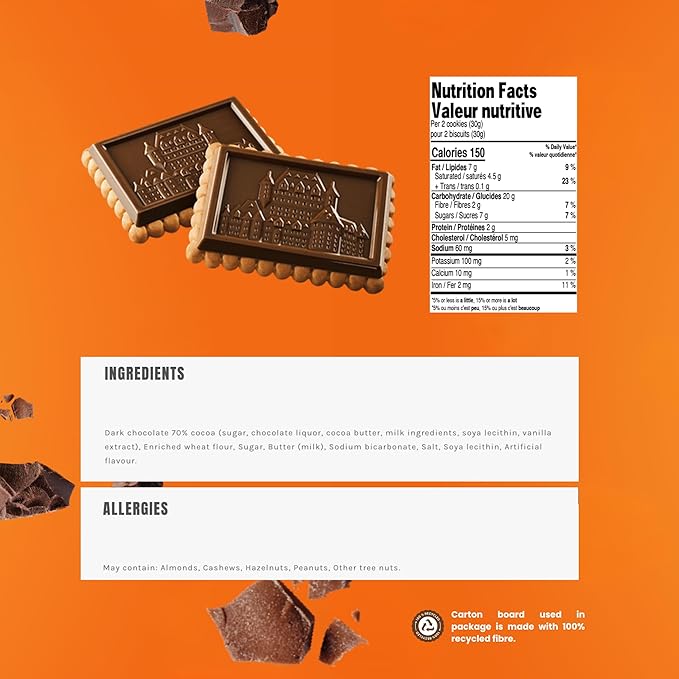 Leclerc Galletas de Mantequilla con Chocolate Oscuro 70% miniatura 2