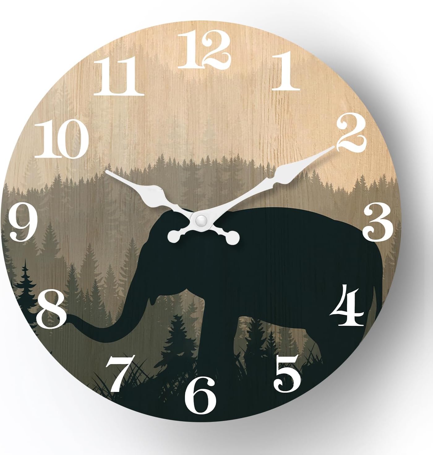XFM Farmhouse Wall Clock 24 Inch Rustic Barn Wooden Clocks Silent Non-Ticking Battery Operated Country Large Wall Clock for Living Room Kitchen Bedroom Office