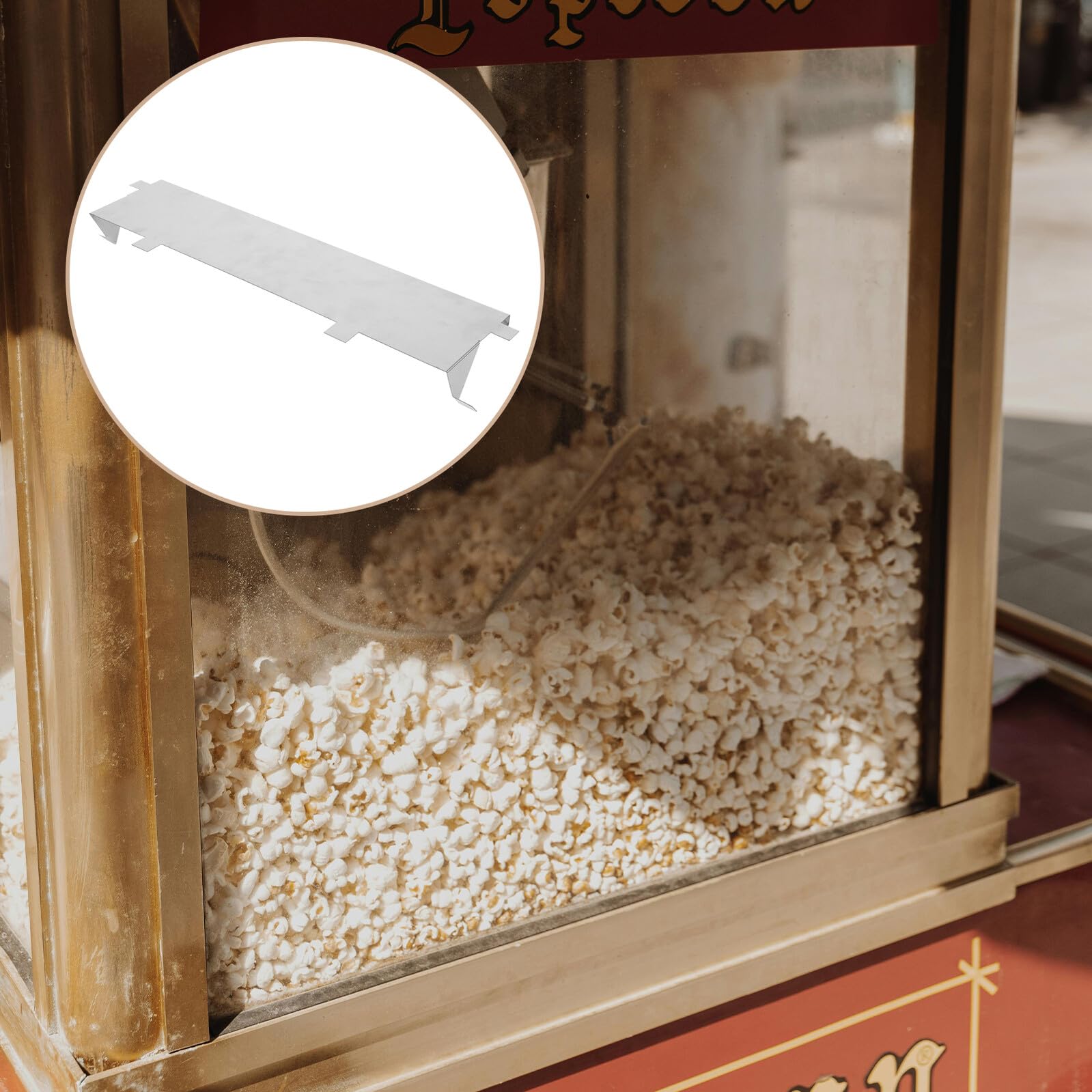 Edelstahl Schutzblech für Popcornmaschine, Silber, Spritzschutz