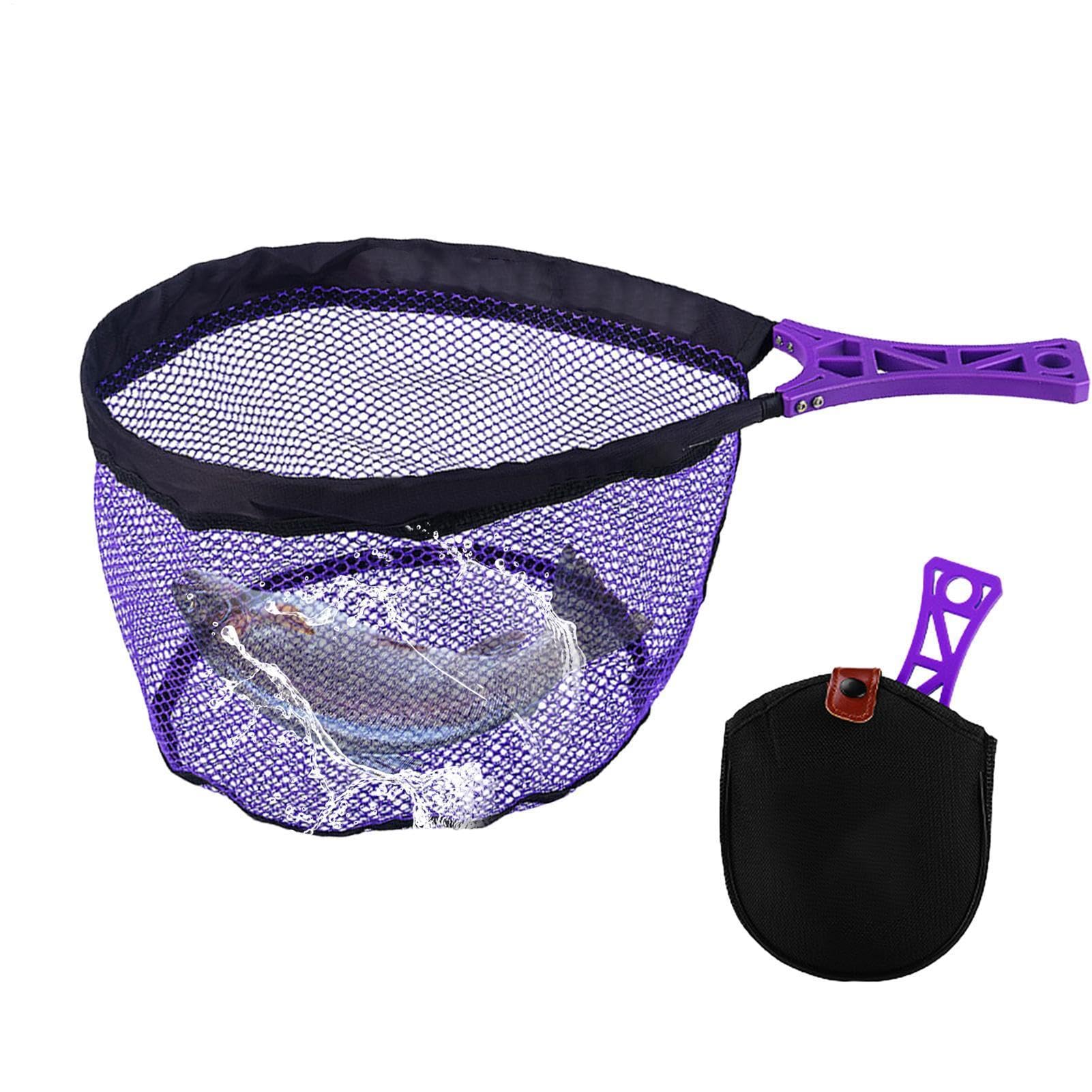 Filet de pêche - Poignée antidérapante pliable Landing | Filets de pêche à la truite pour bateau de voyage kayak hommes femmes enfants pêcheurs débutants étang extérieur