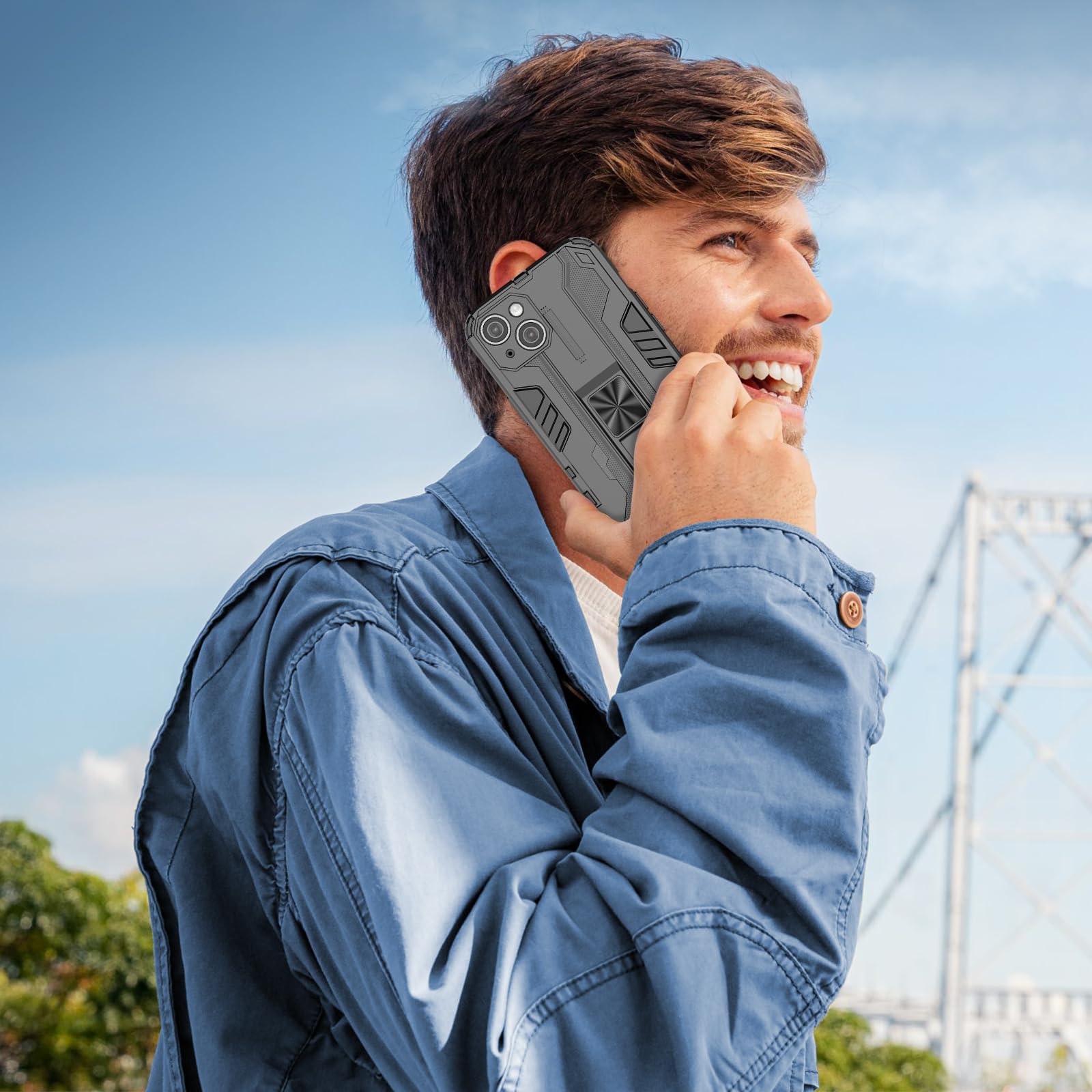 Funda para Xiaomi Redmi Note 15 Pro 5G, Carcasa Antigolpes con Soporte anular metálico, Case Protectora de Grado Militar, Azul — view 299