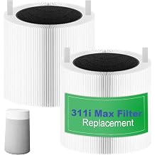 2 Pack 311i Max Replacement Filter, Compatible with Blue Pure 311i Max Air Purifier,2-in-1 HEPA H13 Filter with Particle + Carbon,F3MAX Not Fit 311i+ Max,311 Auto