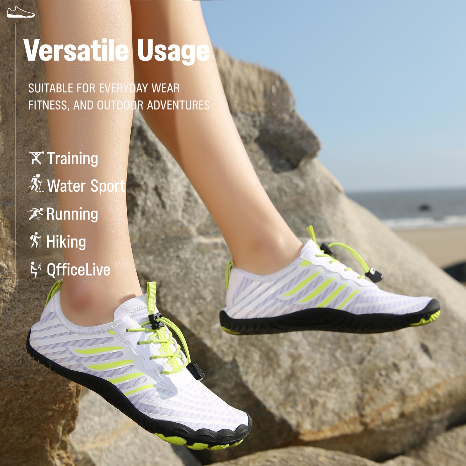 Grounded Footwear for Women Barefoot Shoes Mens, Hike Barefoot Shoes Womens Footwear ,2025 New Comfortable Non-Slip Men's Women's Water Shoes with Wide Toe Box for Walking,Running,Hiking,Daily Wear