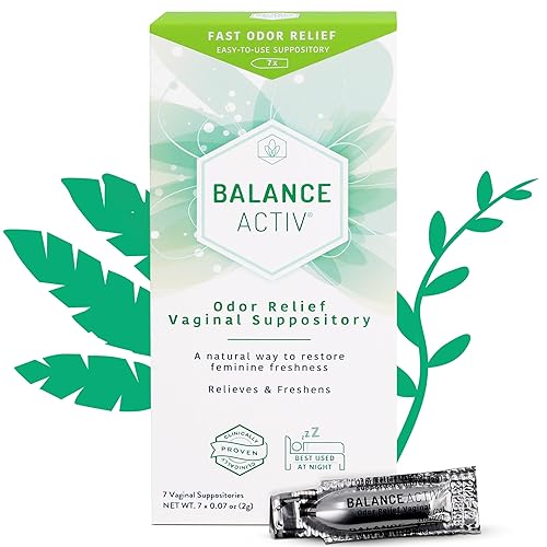 Balance Activ Supositorio vaginal para aliviar olores para mujeres, funciona naturalmente para aliviar rápidamente el olor desagradable y restaurar