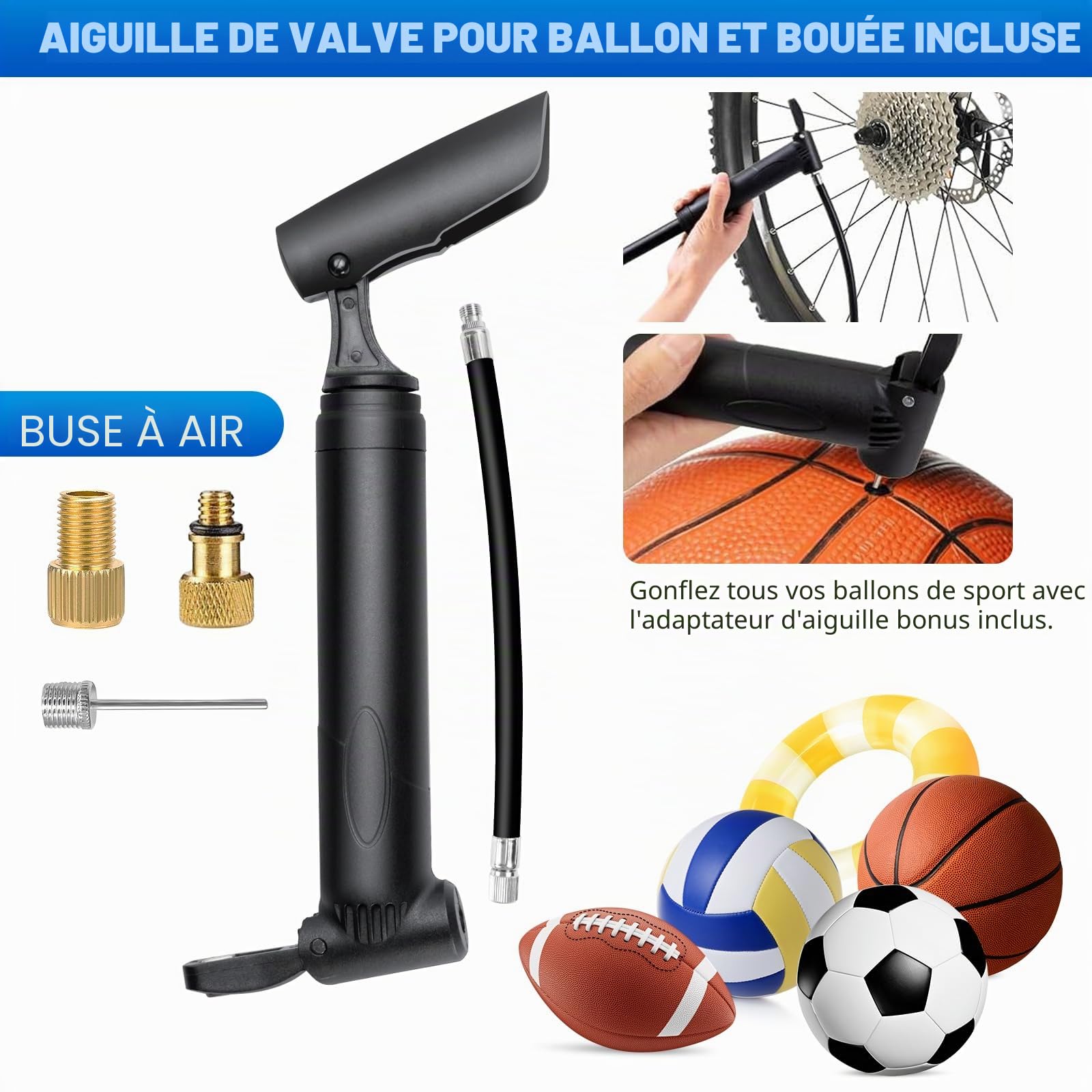 Ninonly 38PCS Kit Reparation Velo Kit Crevaison Velo avec Mini Pompe 120 PSI Kit Reparation Pneu Velo avec Outils Multifonction Pièce pour Bicyclette VTT Cyclisme