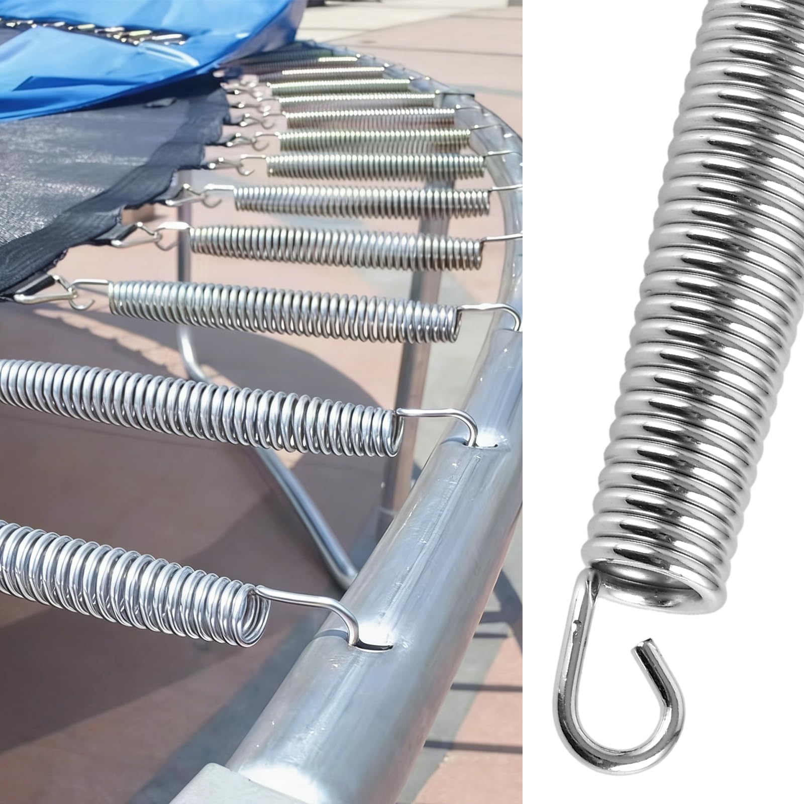 10 Stück Zugfedern mit Haken, 17.8cm Federstahl Druckfeder, 3mm Zugfeder mit Haken, Spannfeder für Spielzeug, Fitnessgeräten