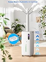 Vista 5 de 26L/5.7Gal Humidifier Large Room 3000 ft², Supersized Cool Mist, 38H Quiet Humidifiers for Bedroom, 2000mL/h Mist Output, Touch/Remote Control